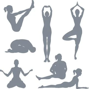 Yoga postures Stock Illustration