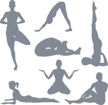 Yoga postures イラスト素材