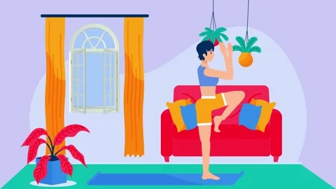 Yoga practice Stock Footage 285629675