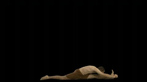 Yoga Practice (HD with alpha channel) Stock Footage 79911