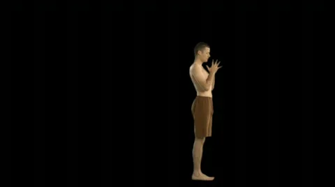 Yoga Practice (HD with alpha channel) Stock Footage 79914