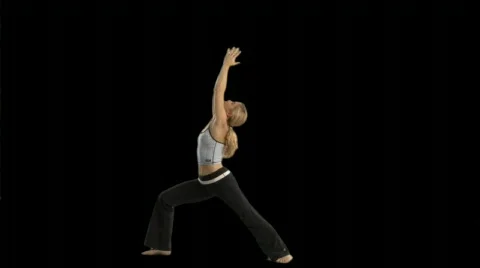 Yoga practice (HD with alpha channel) Stock Footage 79937