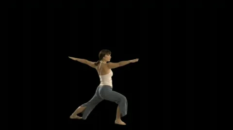 Yoga practice (HD with alpha channel) Stock Footage 79944