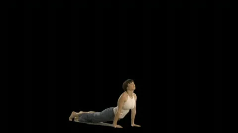 Yoga practice (HD with alpha channel) Stock Footage 79946