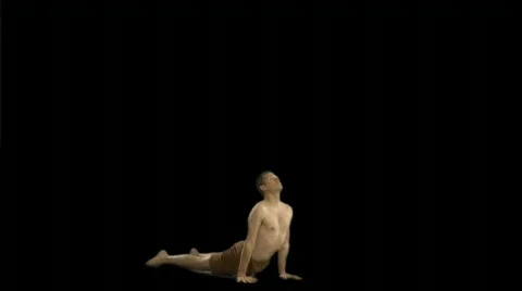 Yoga Practice (HD with alpha channel) Stock Footage 79968