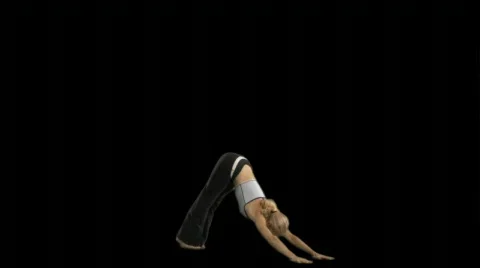 Yoga practice (HD with alpha channel) Stock Footage 79971