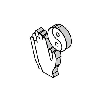 Yoga practice isometric icon vector illustration Stock Illustration