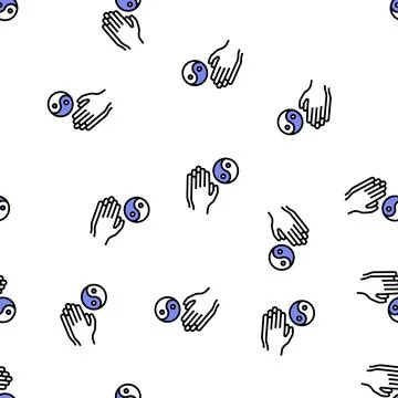 Yoga practice vector seamless pattern 스톡 일러스트