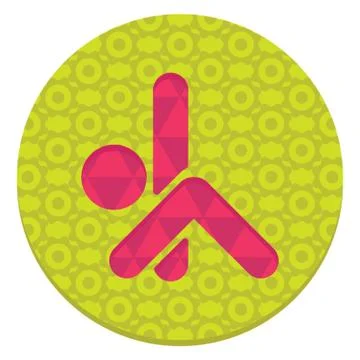 Yoga Revolved Triangle Pose イラスト素材