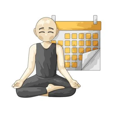 Yoga routine illustration Stock Illustration