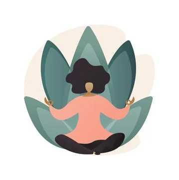 Yoga school abstract concept vector illustration. Stock Illustration