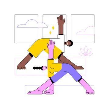 Yoga school abstract concept vector illustration. Stock Illustration