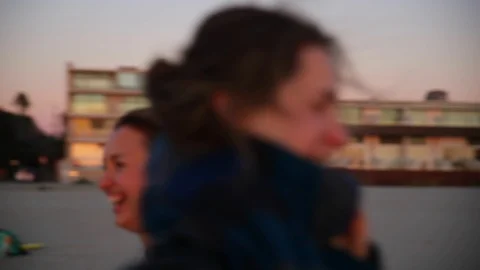 Yoga session on the beach with coach men and woman. People are dancing on the Stock-Footage 102167994