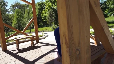 Yoga set for accuracy and flexibility training finish in motion Stock Footage 90381069