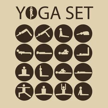 Yoga stick man Stock Illustration
