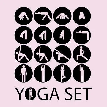 Yoga stick man Stock Illustration