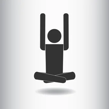 Yoga stick man Stock Illustration