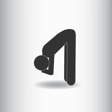 Yoga stick man Stock Illustration
