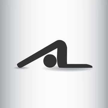 Yoga stick man Stock Illustration