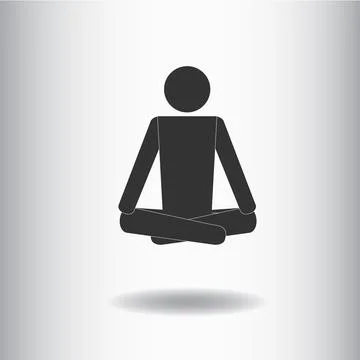 Yoga stick man Stock Illustration
