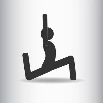 Yoga stick man Stock Illustration