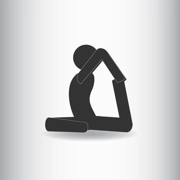 Yoga stick man Stock Illustration