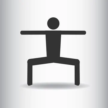Yoga stick man Stock Illustration