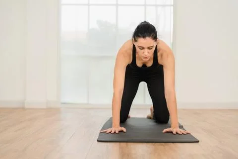 Yoga in Studio Stock Photos