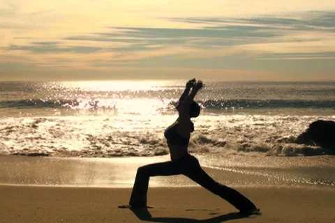 Yoga sun salutation - NTSC Stock Footage 684524
