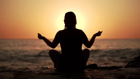 Yoga at sunrise Stock Footage 140829517