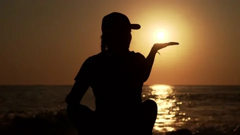 Yoga at sunrise Stock Footage 140829535