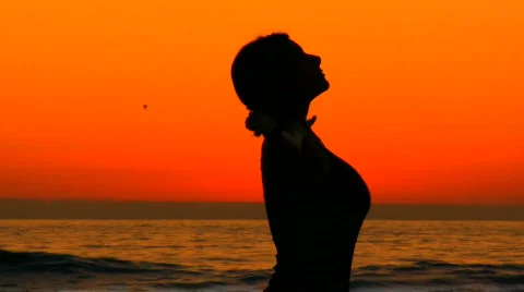 Yoga at sunset V5 - HD Video stock 778950
