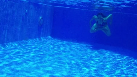 YOGA SWIMMING Stock Footage 74632406
