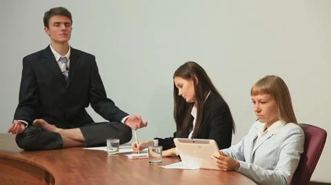 Yoga on the table Stock Footage 42778073