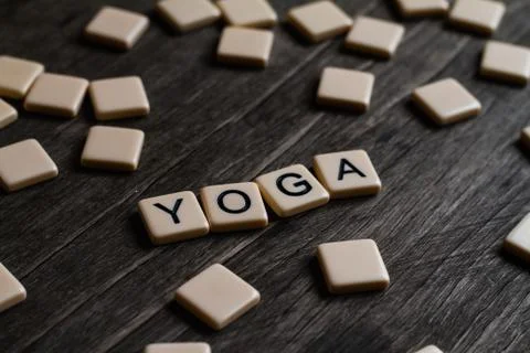 Yoga Text Stock Photos