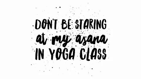 Yoga Text Transition - Dont be staring at my Asana in Yoga class Stock Footage 91101393