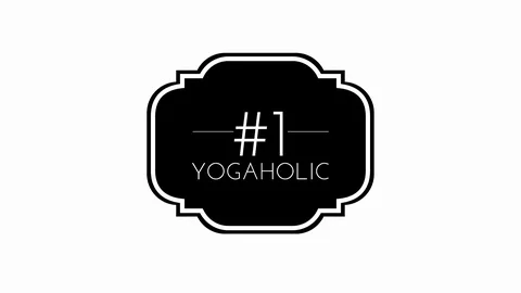 Yoga Text Transition - Number One Yogaholic Stock Footage 91103355