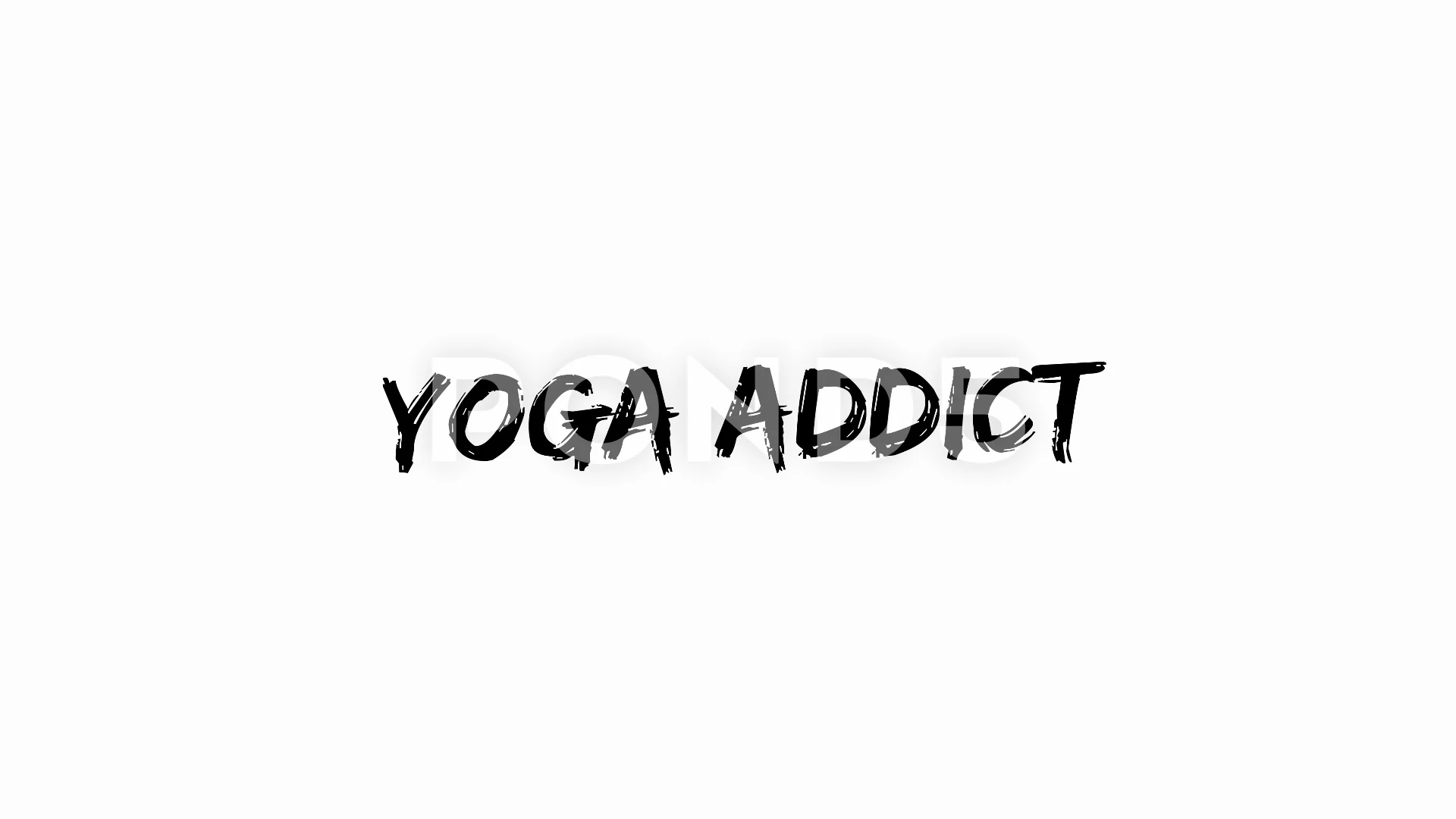 Yoga Text Transition - Yoga addict, Stock Video