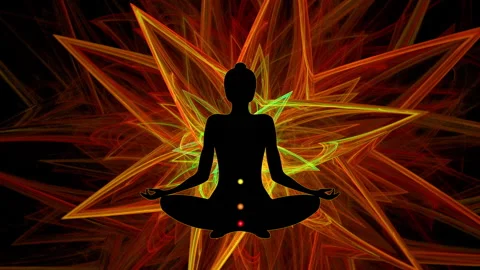 Yoga training to chakra activation Stock Footage 157787769