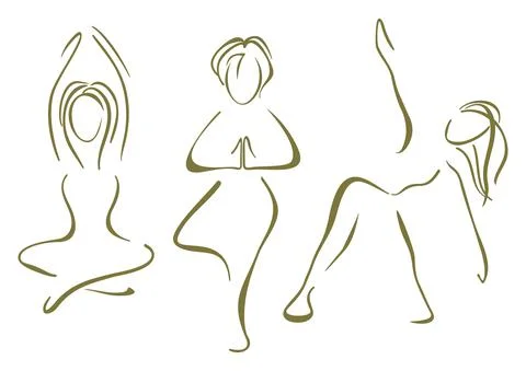 Yoga training Stock Illustration