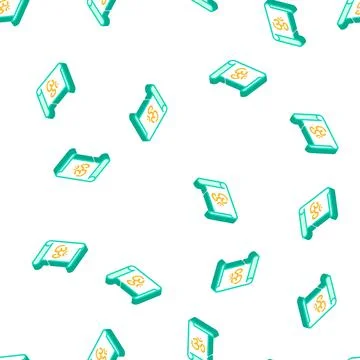 Yoga training isometric icon seamless pattern sign Stock Illustration