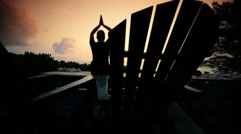 Yoga Tranquility at Sunrise Stock Footage 7746574