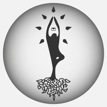 The yoga tree Illustrazione stock