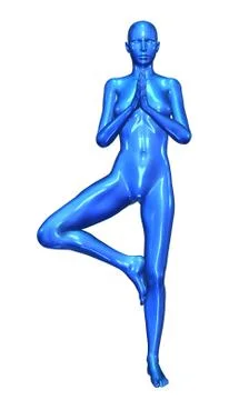 Yoga Tree Pose Stock Illustration