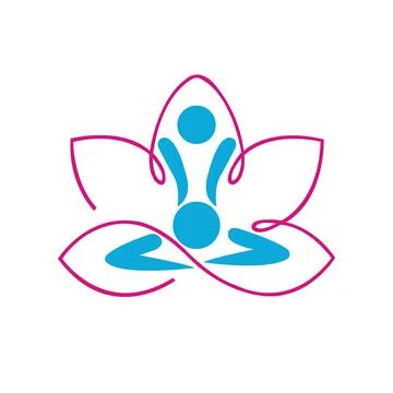 Yoga Vector icon design illustration Pro Vector Illustration