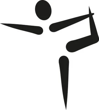 Yoga warrior icon Stock Illustration