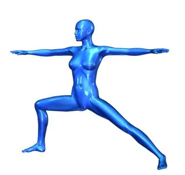 Yoga Warrior Pose Stock-Illustration