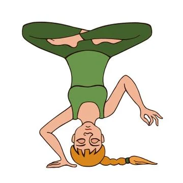 Yoga on a white background Stock Illustration