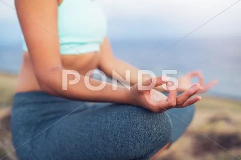 Yoga woman meditation Stock Photos