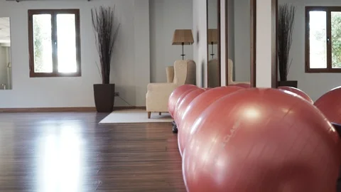 Yoga work out balls Stock Footage 89700369